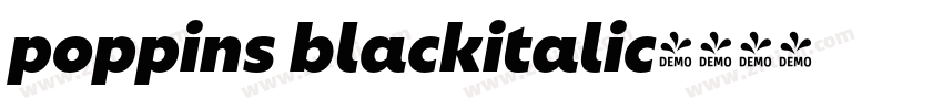 poppins blackitalic字体转换